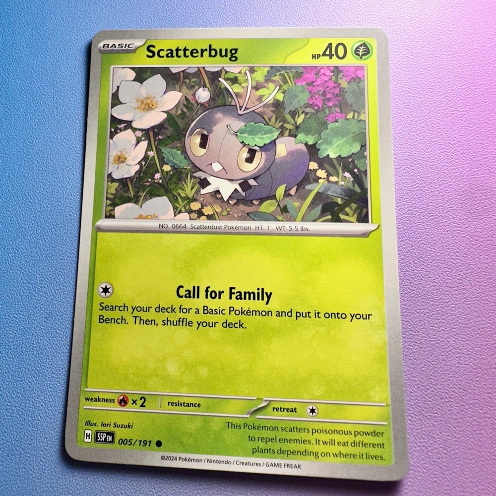 scatterbug - 005/191 (common) — pokemon: surging sparks